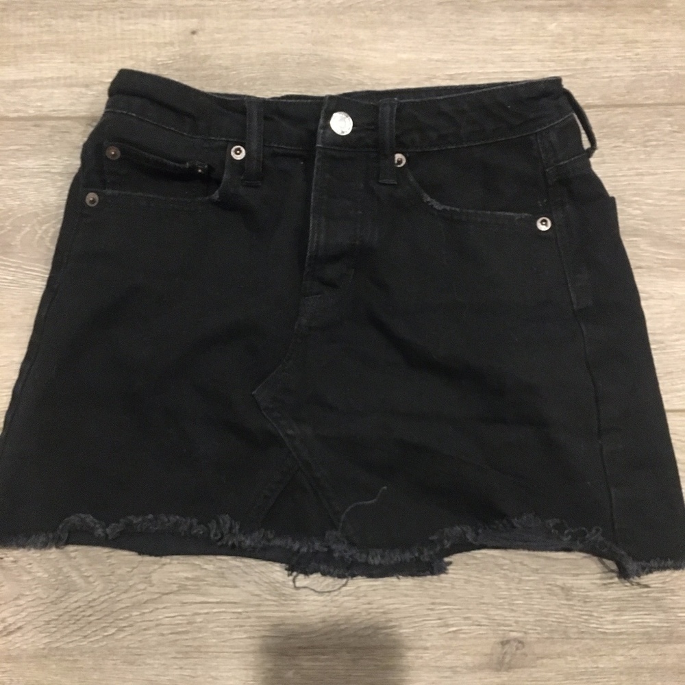 AE Ripped Jean Skirt